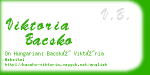 viktoria bacsko business card